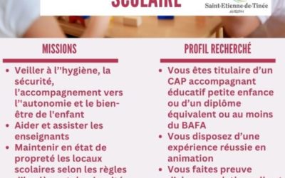 ATSEM CDD à temps non complet EN PÉRIODE SCOLAIRE